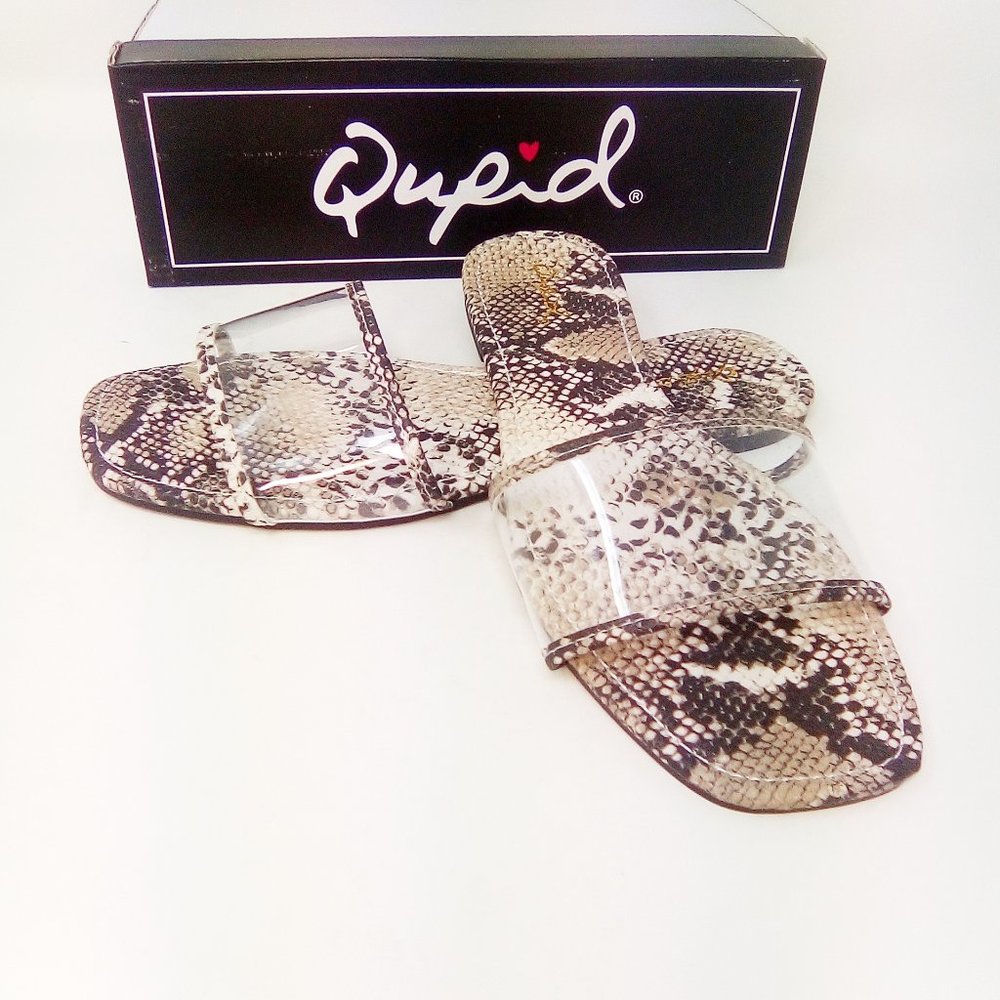 NIB Animal Print Flats Transparent and Snakeskin - Picture 7 of 15